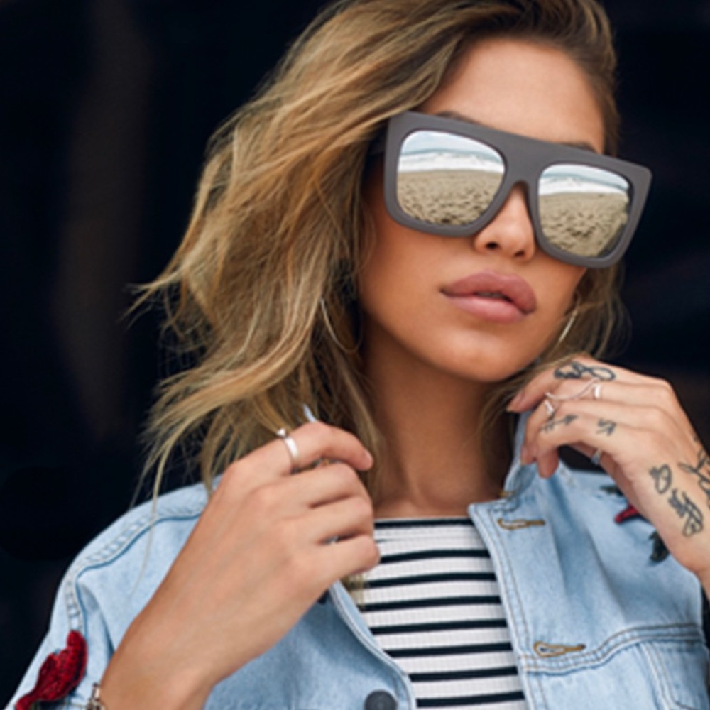 Quay Australia Gray Cafe Racer Sunglasses